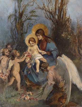 卡尔·拉尔的《献给婴儿耶稣的花环》
