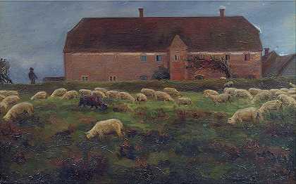 阿格尼丝·斯洛特·莫勒（Agnes Slott-Møller）的《萨尔灵的领主农场》（Lord’s farm Kaas in Salling-1895）
