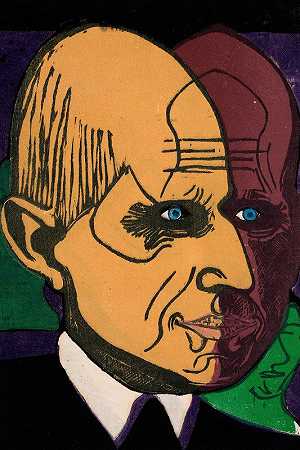 恩斯特·路德维希·凯尔希纳的《鲍尔博士肖像》