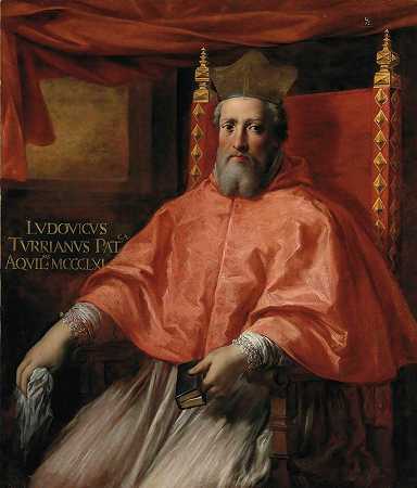 罗马学派《阿奎拉主教卢多维科·图里亚诺红衣主教肖像》