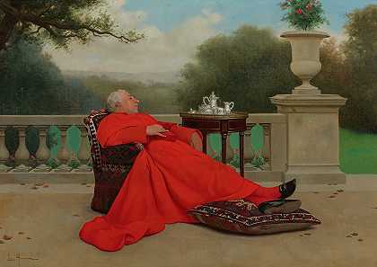 《红衣主教的午睡》作者：Leo Herrmann