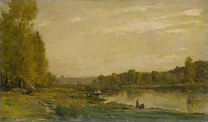 查尔斯·弗朗索瓦·道比尼的《奥伊斯河上的风景》
