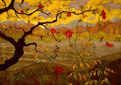 保罗·兰森的《红果苹果树》
