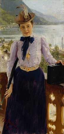 伊利亚·埃菲莫维奇·列宾的《娜塔莉亚·诺德曼肖像》