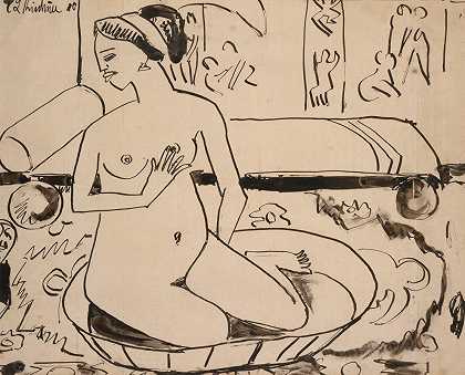 恩斯特·路德维希·凯尔希纳的《桥上的浴室》