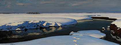 朱利安·法拉特的《冬季风景与河流》