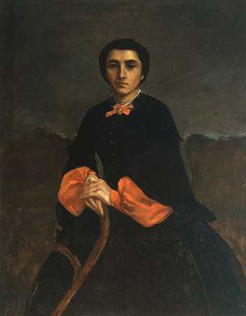 古斯塔夫·库尔贝的《女人的肖像，朱丽叶·库尔贝》