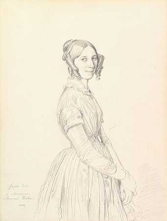 “阿尔芒·贝尔廷夫人，née Marie Anne Cécile Dollfuss，作者：Jean Auguste Dominique Ingres