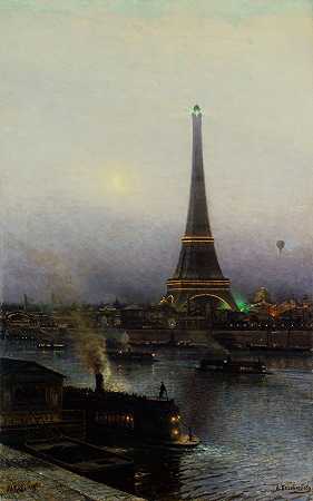 “埃菲尔铁塔，晚上，阿列克谢·彼得罗维奇·博戈柳博夫