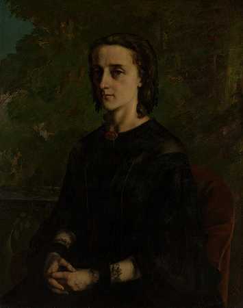 古斯塔夫·库尔贝的《弗雷德里克·布雷耶夫人》（范妮·赫莱恩·范·布鲁塞尔，1830-1894）