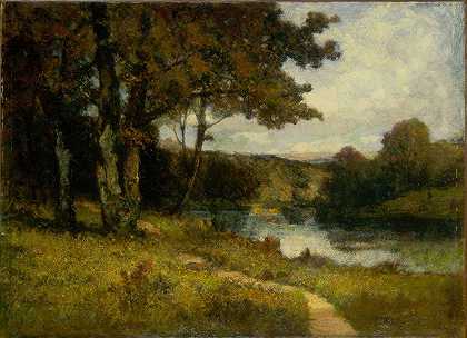 爱德华·米切尔·班尼斯特（Edward Mitchell Bannister）的《无题》（风景，河流附近的树木）