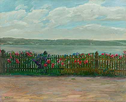 威廉·特吕布纳（Wilhelm Trübner）的《玫瑰围栏》（Rose fence）