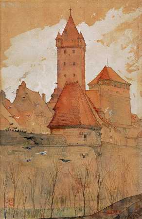 卡斯·吉尔伯特的《纽伦堡城墙上的塔》