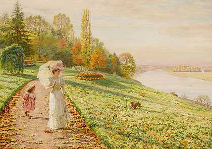玛丽·弗朗索瓦·菲尔明·吉拉德的《秋天漫步》