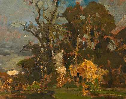 蒂娜·布劳的《秋天的森林草地》