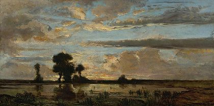 西奥多·卢梭的《夕阳》