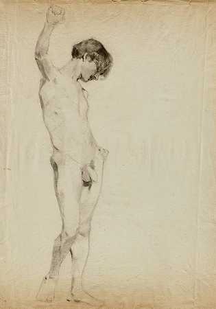 “（无题）（站立男性裸体研究），作者：Kenyon Cox