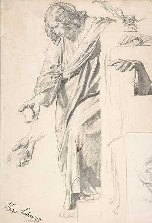 亨利·莱曼（Henri Lehmann）的《站立垂坠女性形象》