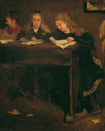 古斯塔夫·库尔贝的《三个女学生》