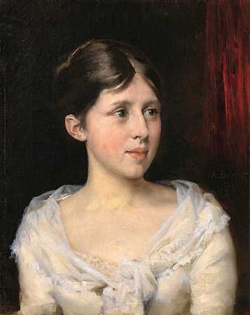 阿尔伯特·埃德尔费尔特的《穿白色连衣裙的女孩》