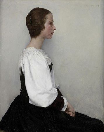 查尔斯·弗雷德里克·乌尔里希的《一位年轻女士的肖像》