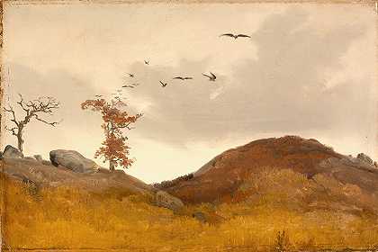 卡尔·弗里德里希·莱辛的《乌鸦风景》