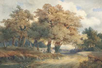 亚历山大·卡拉姆的《树木、足迹和人物》