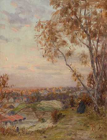 “风景从Villemomble到Rosny的高度-Subboi by Eugène Argence