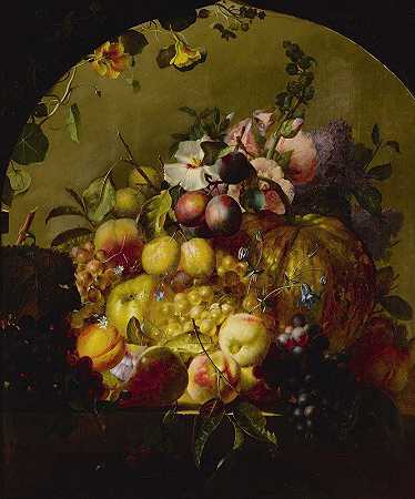 让-巴蒂斯特·罗比的《水果与鲜花的静物》