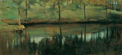 《梅尼尔的池塘》（FernandKhnopff）