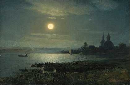 Gavril Pavlovich Kondratenko的《湖上的月亮》