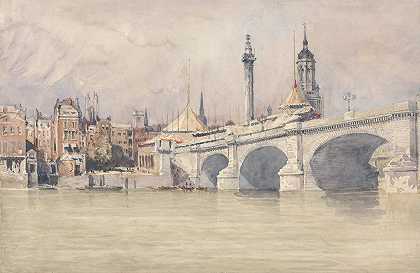 大卫·考克斯的《新伦敦桥的开通》