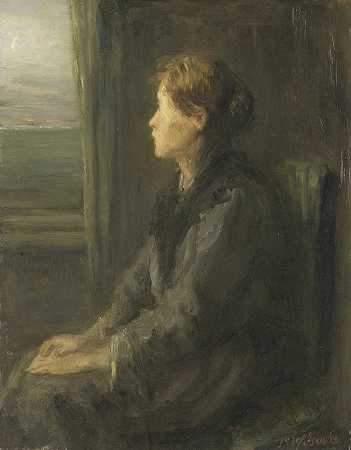 Jozef Israëls的《窗外的女人》