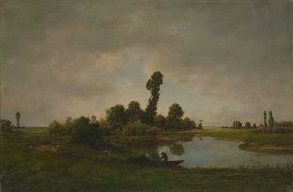 泰奥多尔·卢梭的《河流风景》