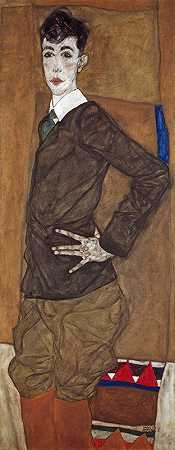 埃贡·席勒（埃贡·席勒）的《埃里希·里德肖像》