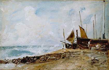约翰·康斯特布尔的《布莱顿附近的海岸场景》