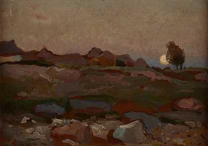 扬·斯坦尼斯拉夫斯基的《岩石上的月亮》
