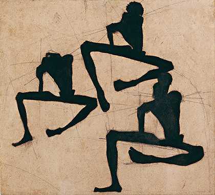 埃贡·席勒的《三个裸体男性的作曲》