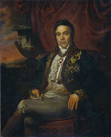 “拉登·萨利赫的荷属东印度群岛临时总督让·克雷蒂安·鲍德肖像