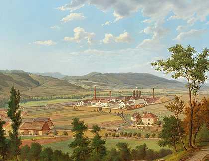 恩斯特·古斯塔夫·多雷尔（Ernst Gustav Doerell）的《拉贝姆的工厂视图》