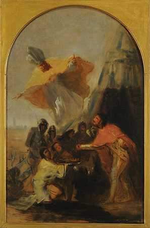 弗朗西斯科·德·戈雅（Francisco de Goya）在塞维利亚城墙前向国王费尔南多·埃尔·桑托（Fernando El Santo）露面