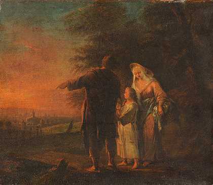 约翰·康拉德·塞卡茨（Johann Conrad Seekatz）的《神圣家族在前往耶路撒冷的路上》