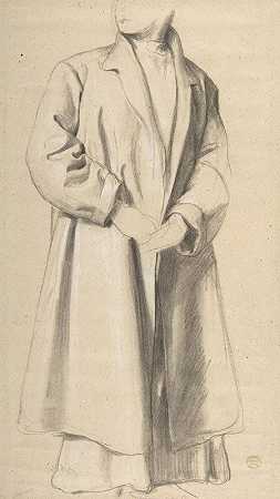 罗曼·卡兹的《穿着长外套的站立人物》