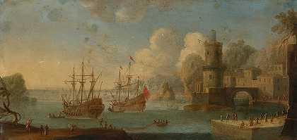 托马索·鲁伊斯的《那不勒斯港口场景》