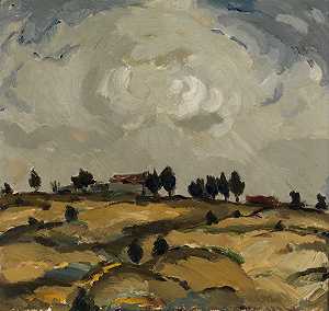 Ilmari Aalto的《带云的秋天风景》