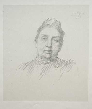 “坎普夫人肖像，前视图（第三版），阿尔方斯·勒格罗斯