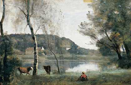 “Etang de Ville Avray作者：Jean-Baptiste-Camille Corot