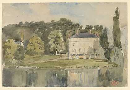 保罗·休特（Paul Huet）的《Folembay城堡景色》