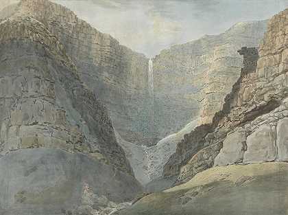 塞缪尔·戴维斯的《落基峡谷与瀑布》