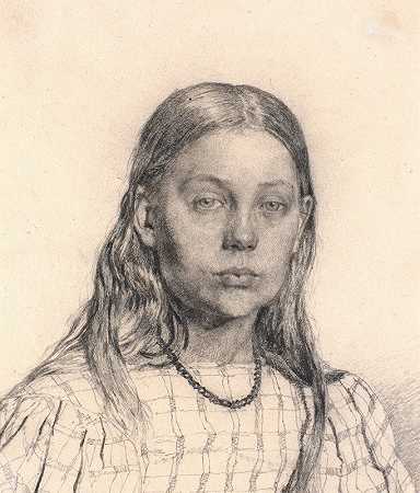 “年轻的女孩，胸部图像，克里斯滕·科布克（Christen Købke）